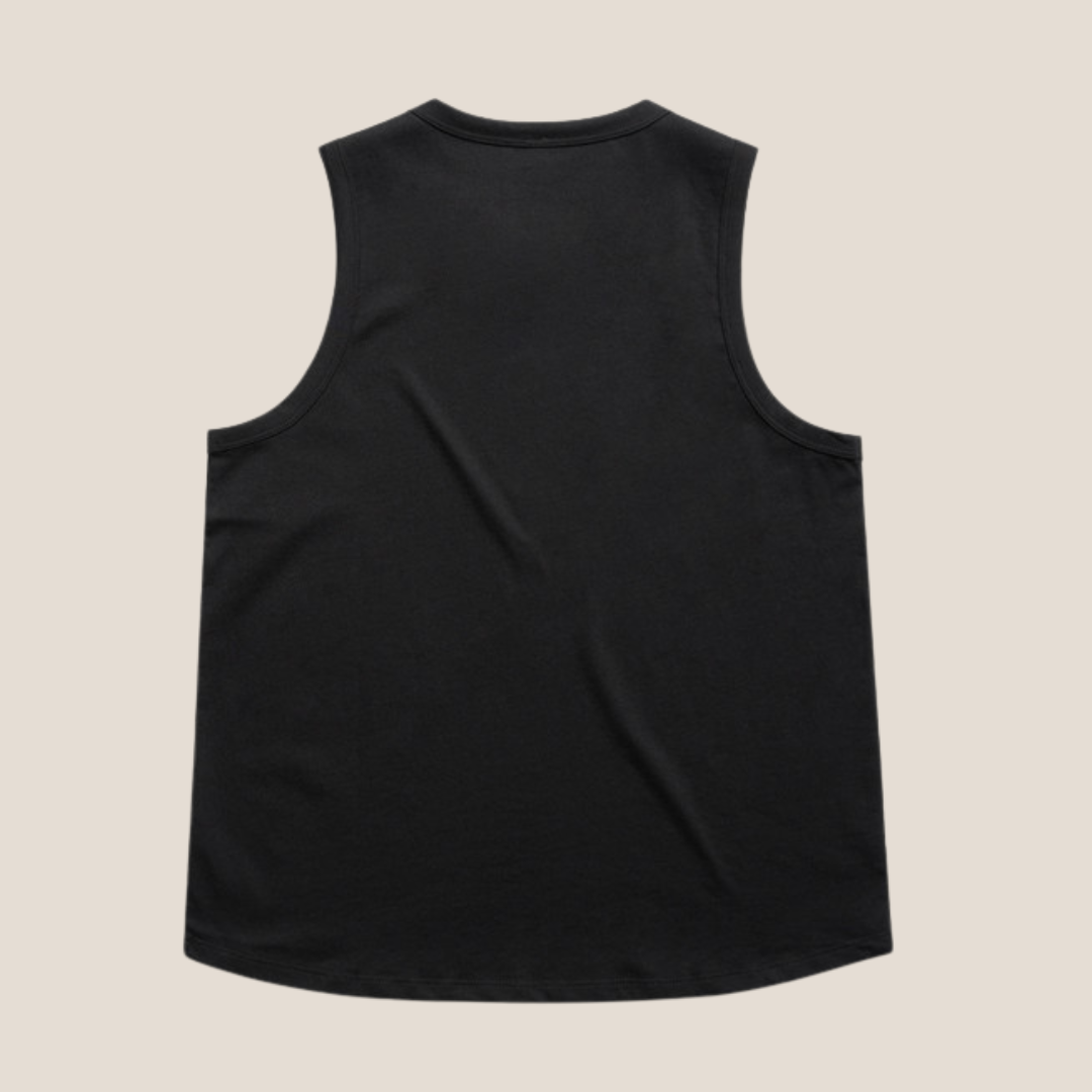 Training Essential Cotton Vest Top- Black