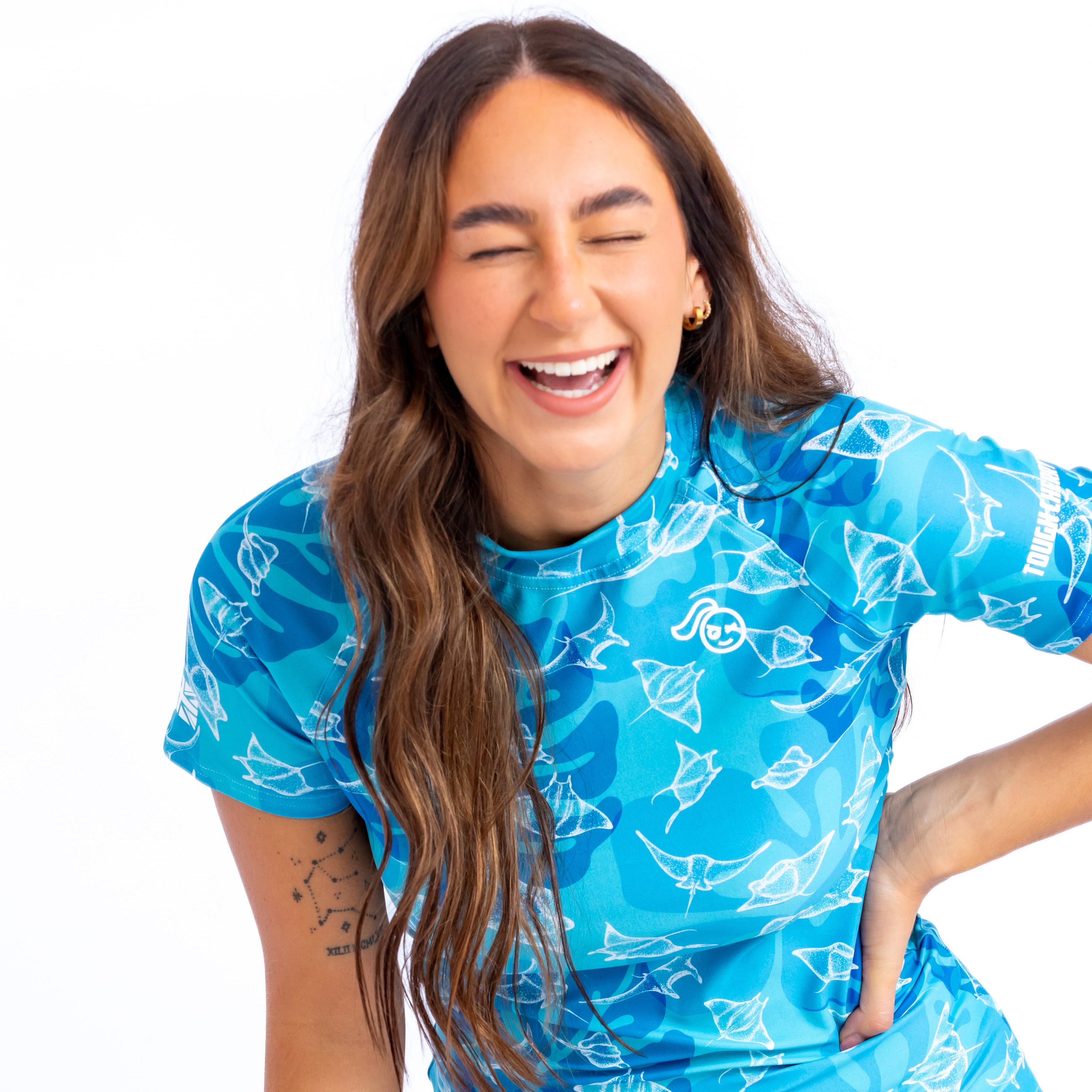 Aqua Manta Ray Rashie