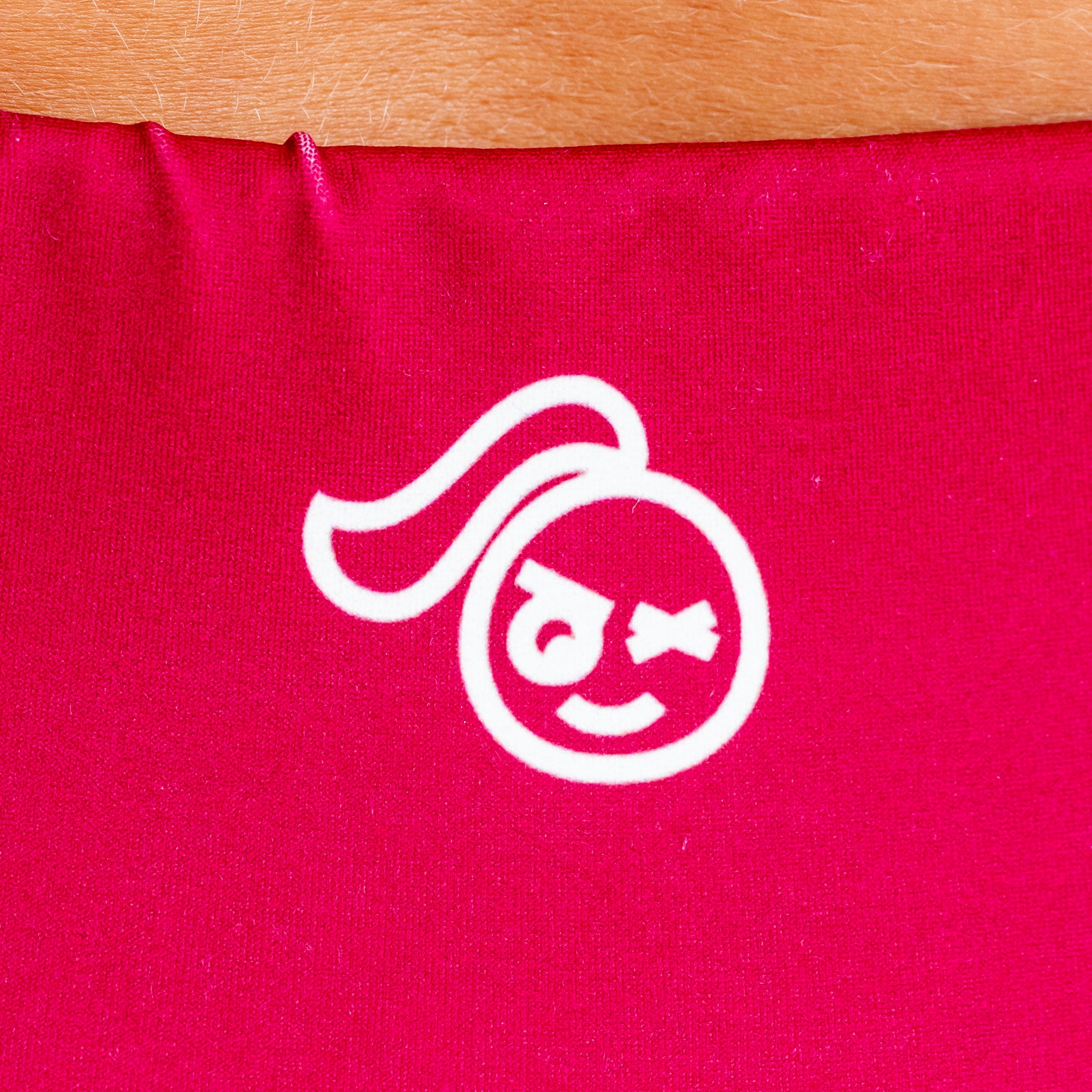 Tough cherry logo on leggings back