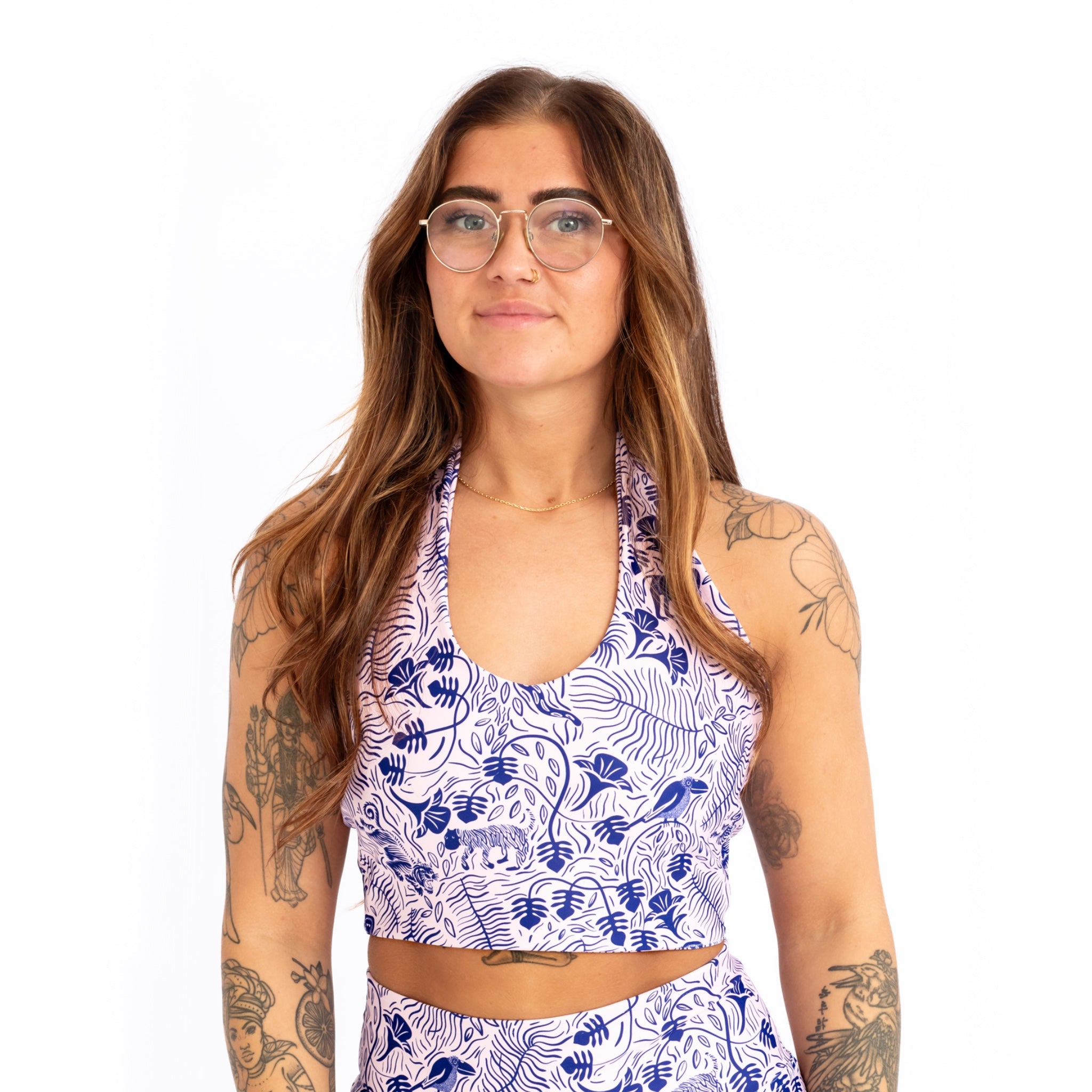 Jungle Jam V-Neck Halter Top