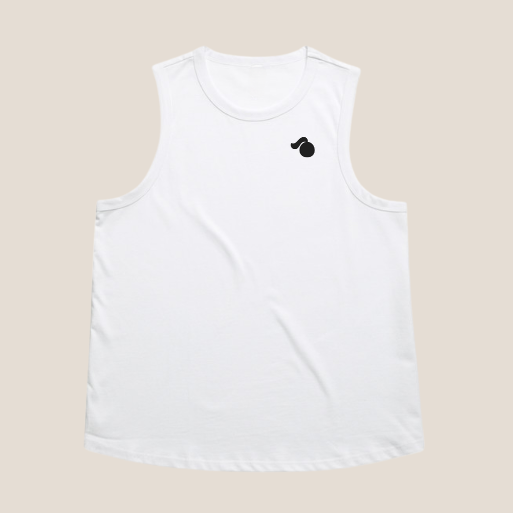 Training Essential Cotton Vest Top- White