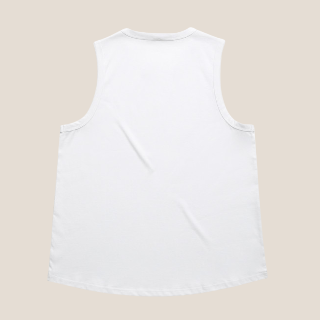 Training Essential Cotton Vest Top- White