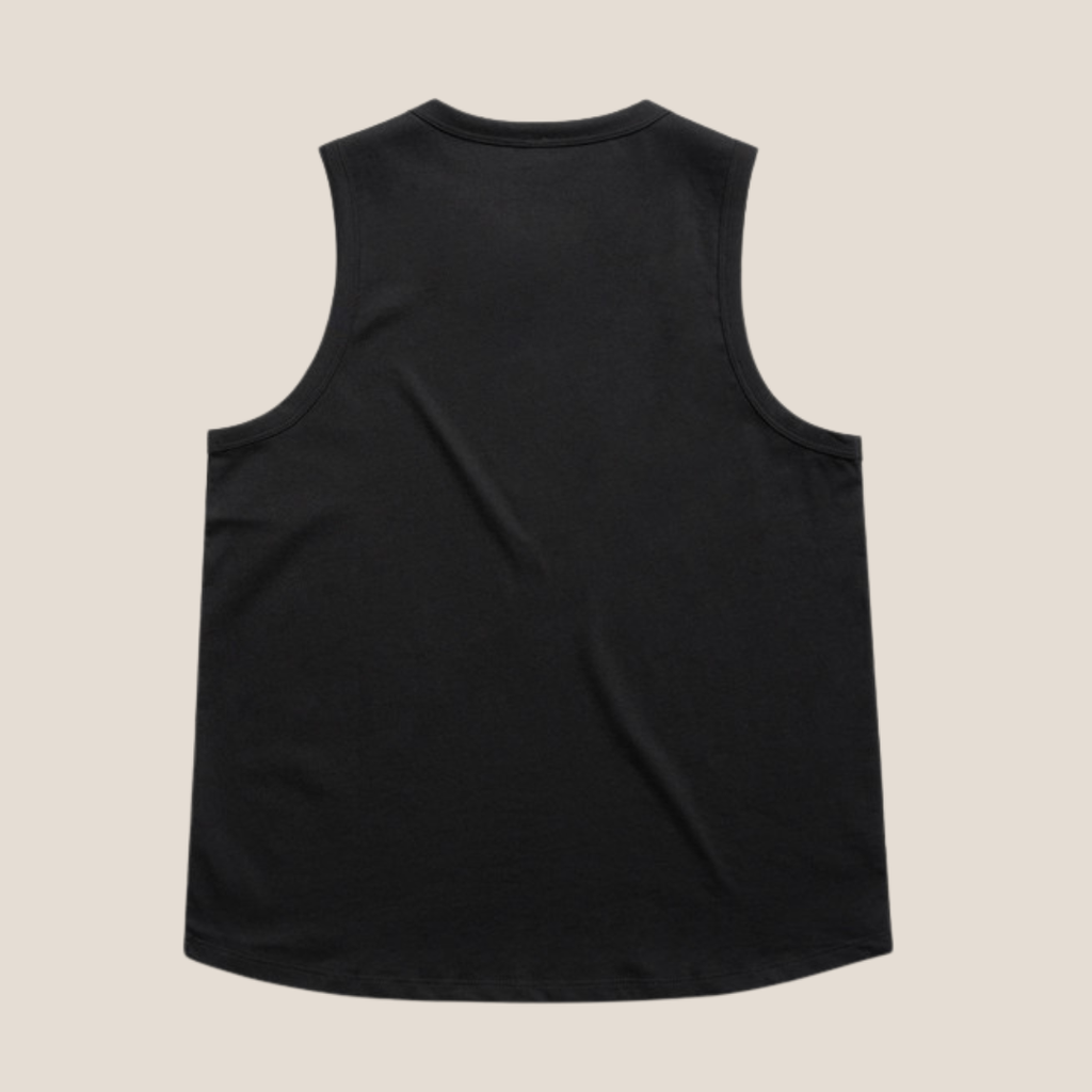 Training Essential Cotton Vest Top- Black