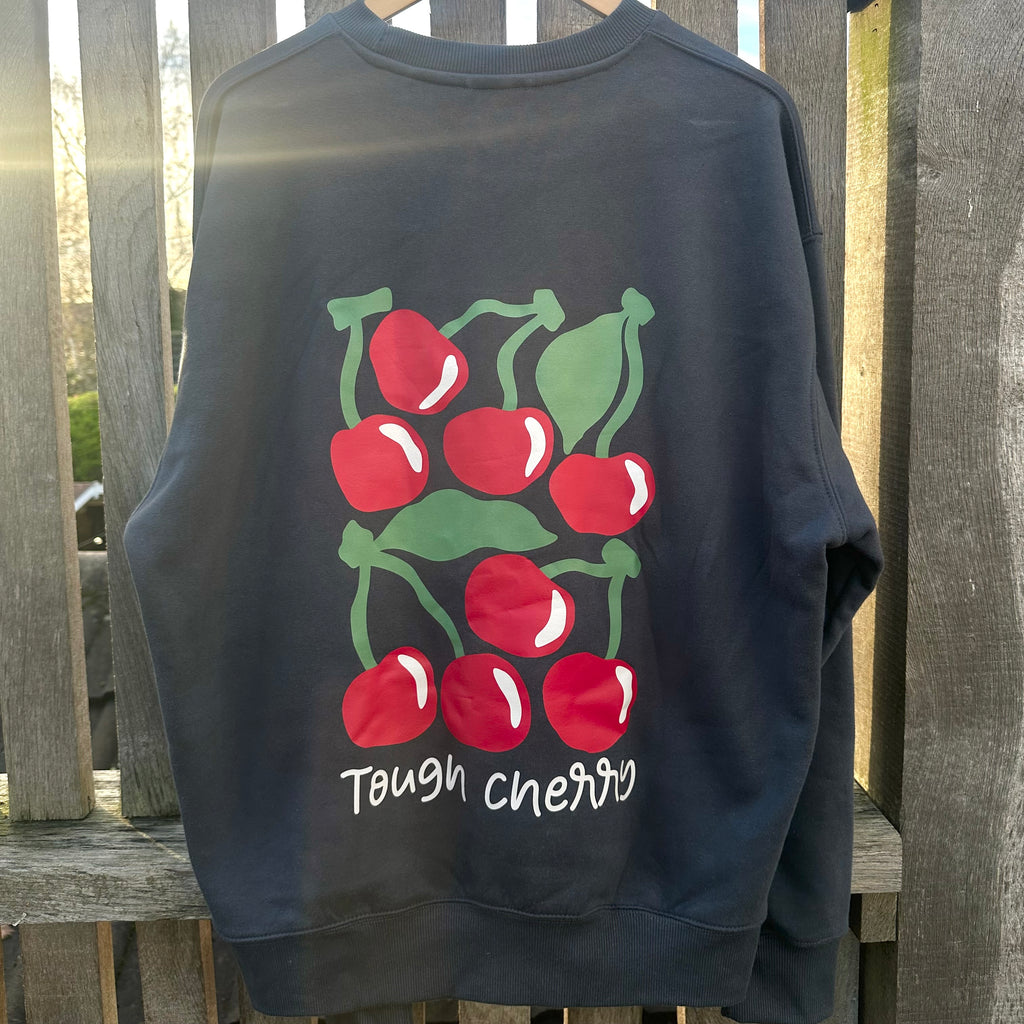 Sample Sale- Dark Blue Cherry Sweatshirt, Large
