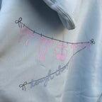 Sample Sale- Sky Blue Bow Hoodie