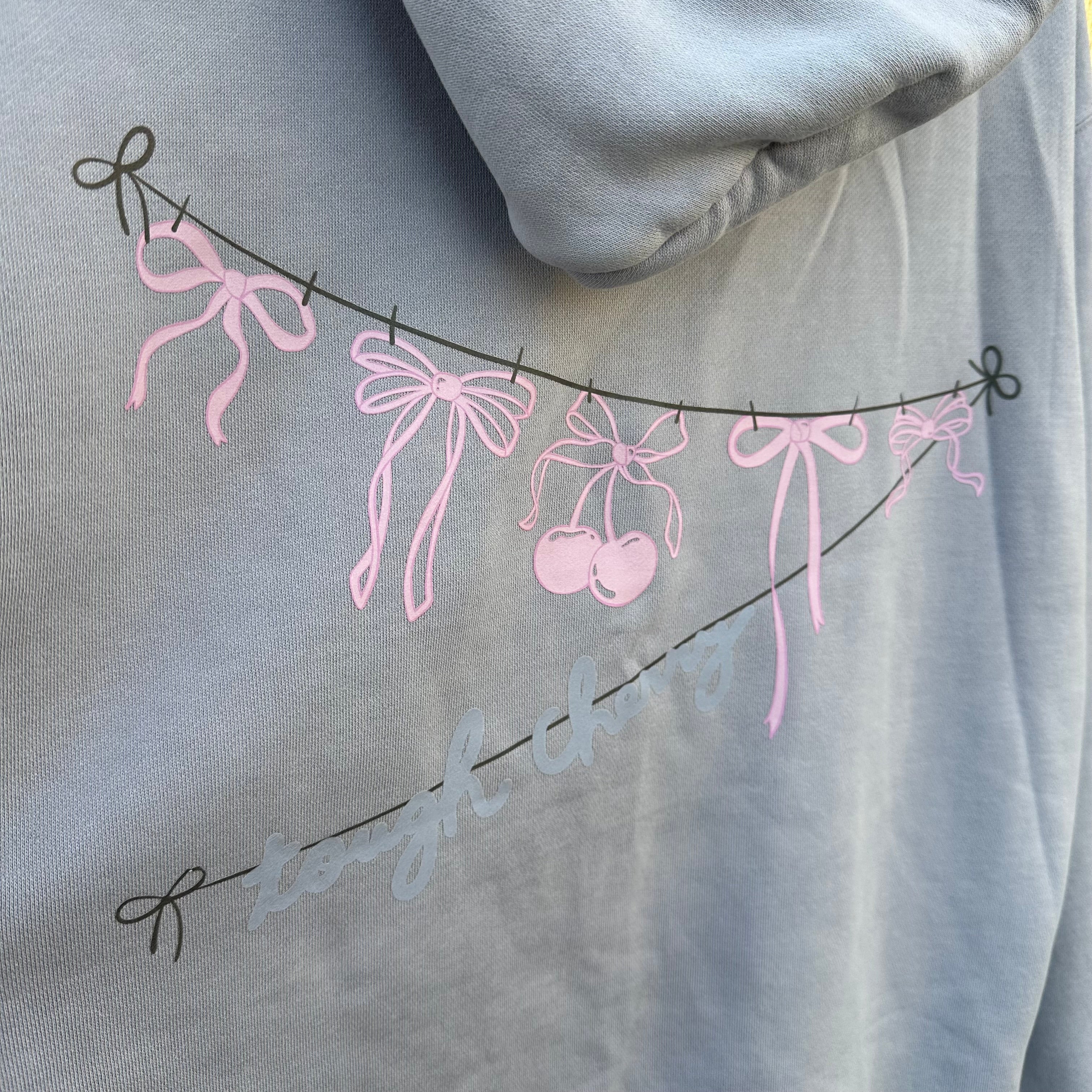 Sample Sale- Faded Blue Bow Hoodie