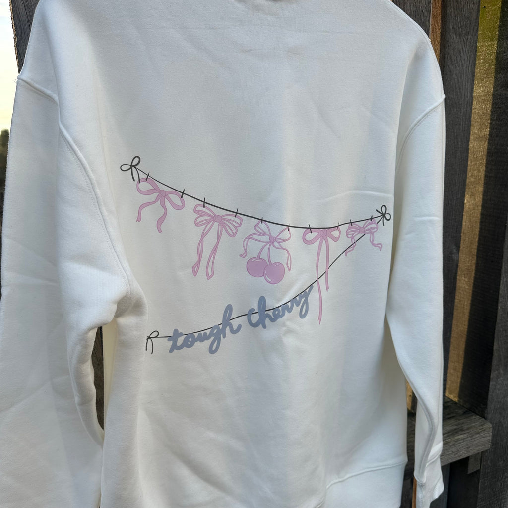 Sample Sale- White Bow Sweatshirt