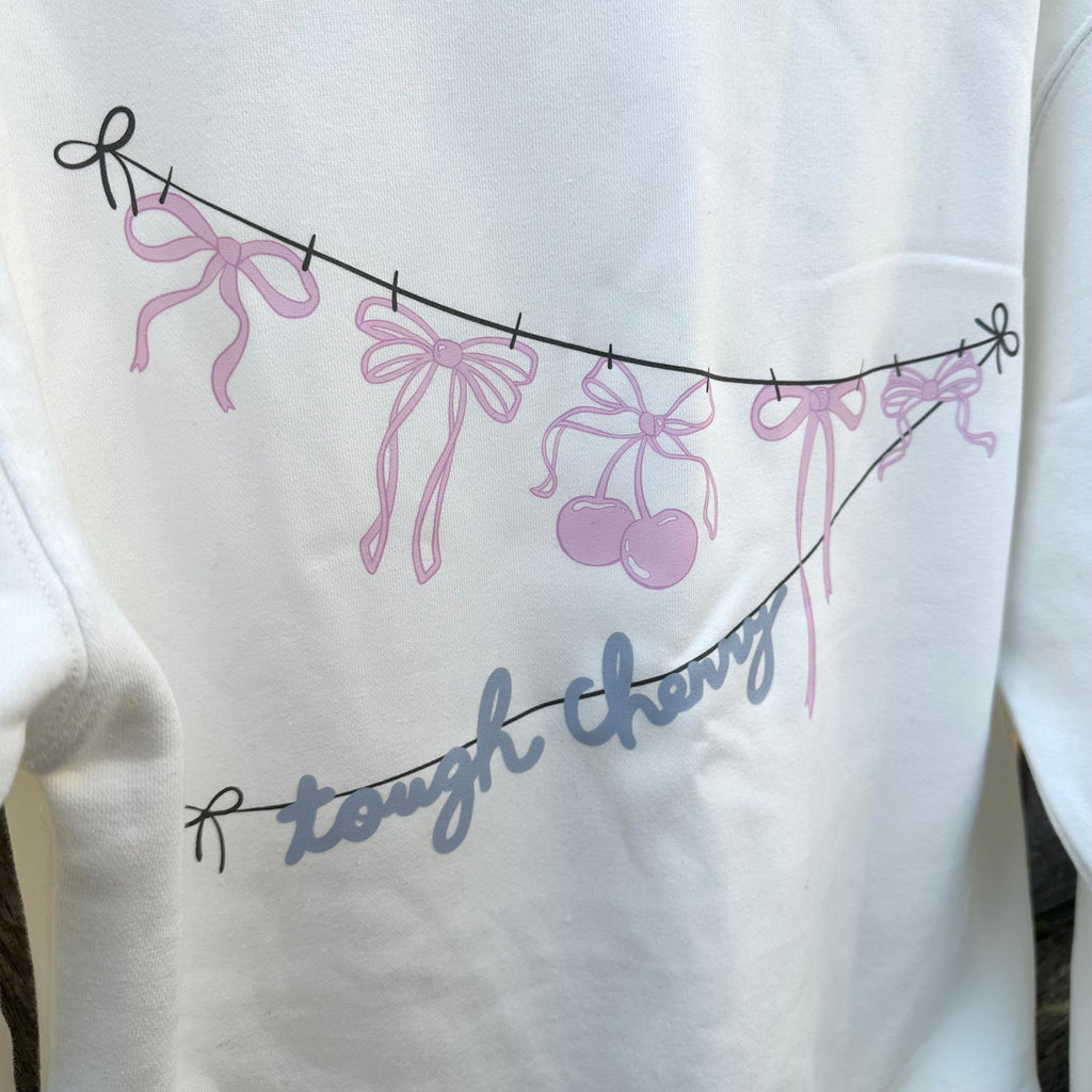 Sample Sale- White Bow Sweatshirt