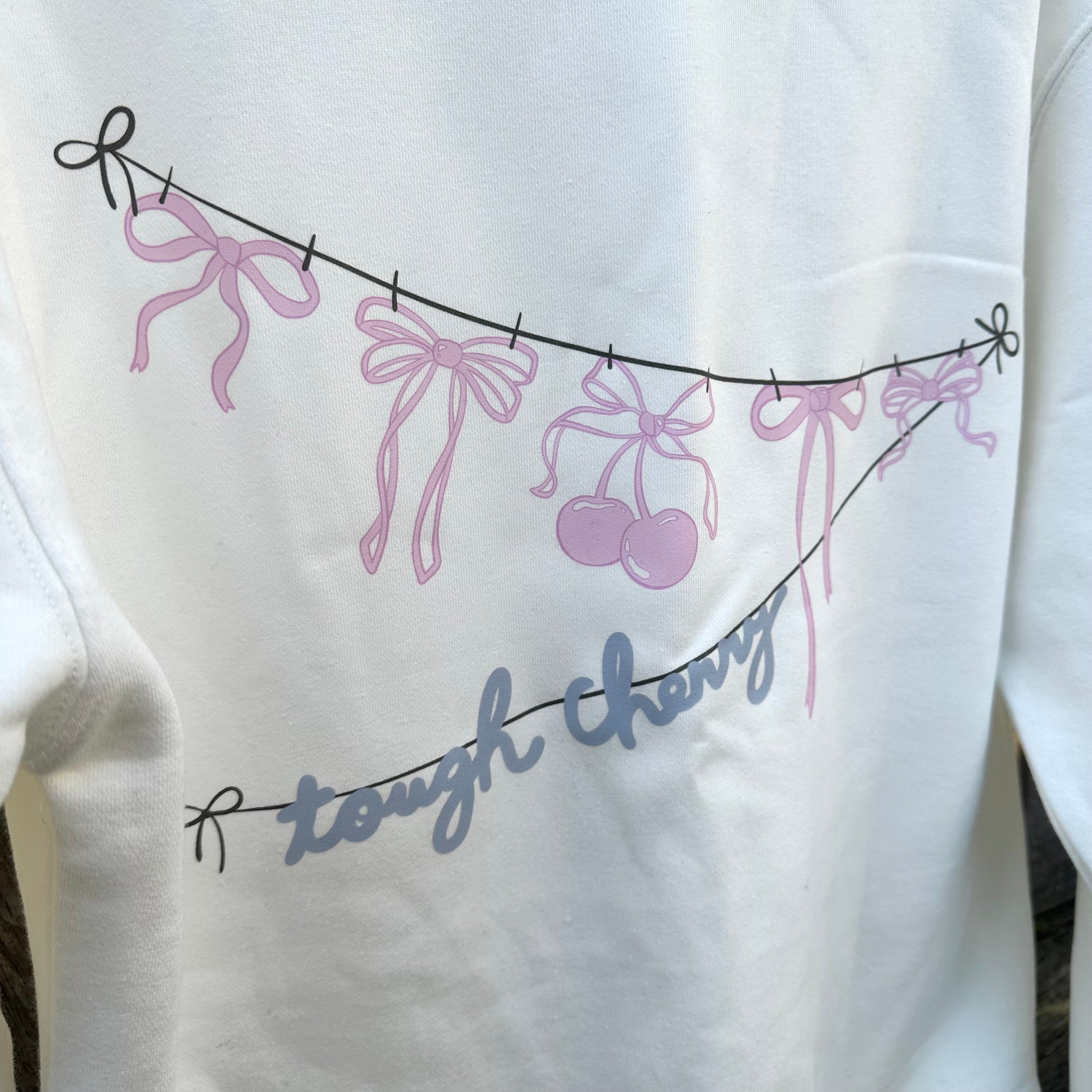 Sample Sale- White Bow Sweatshirt