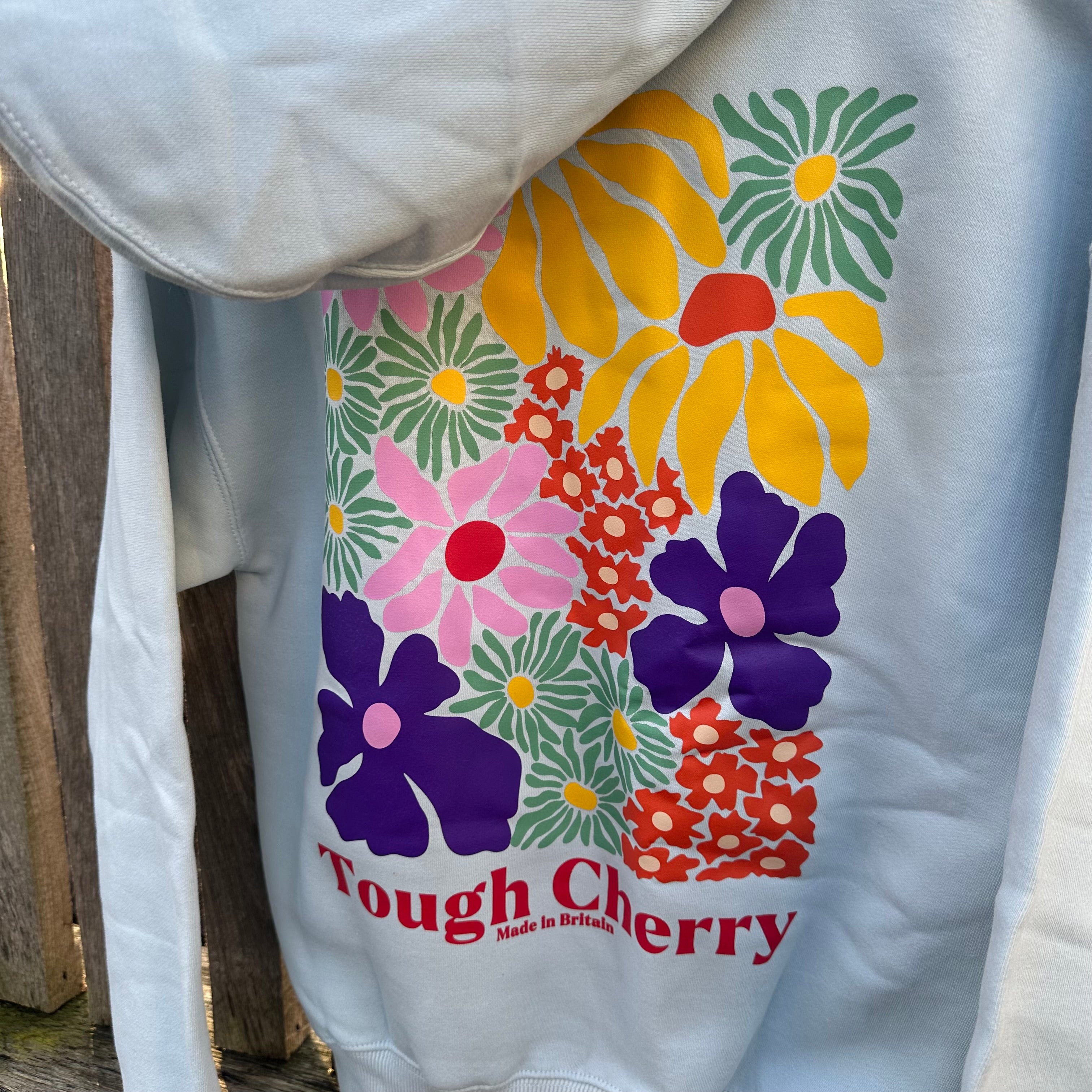 Sample Sale- Sky Blue Flower Field Hoodie