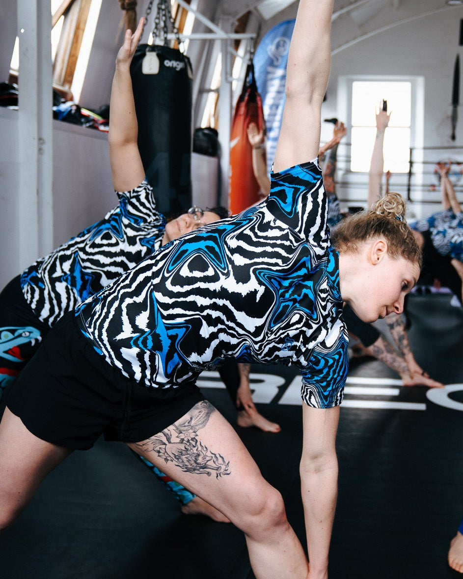 Tripping Stars- Blue Momentum Short Sleeve Rashie