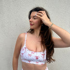 Cherries and Cherubs Braided Sports Bra