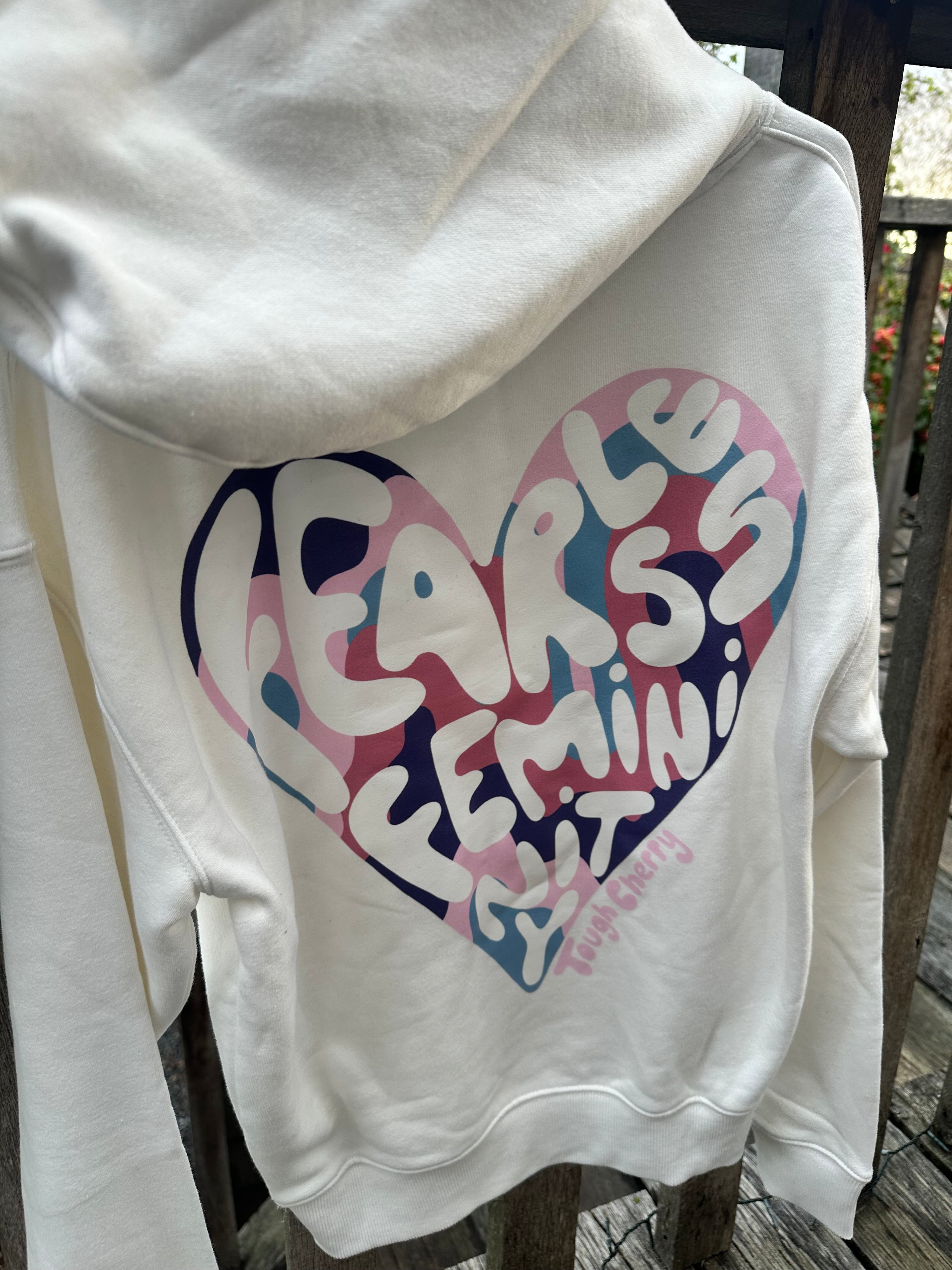Sample Sale- Camo Heart White Hoodie XXS