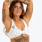 Autumn Cherries Twisted Sports Bra