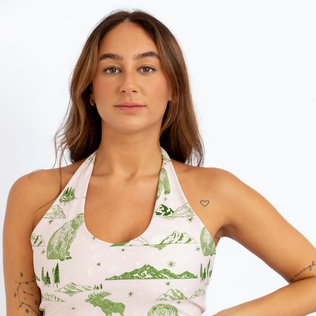 Wilderness Explorer V-Neck Halter Top