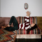 Striped Rugby Jersey- Milk/ Burgundy PREORDER