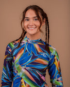 Tropical Flora- Midnight Rashie