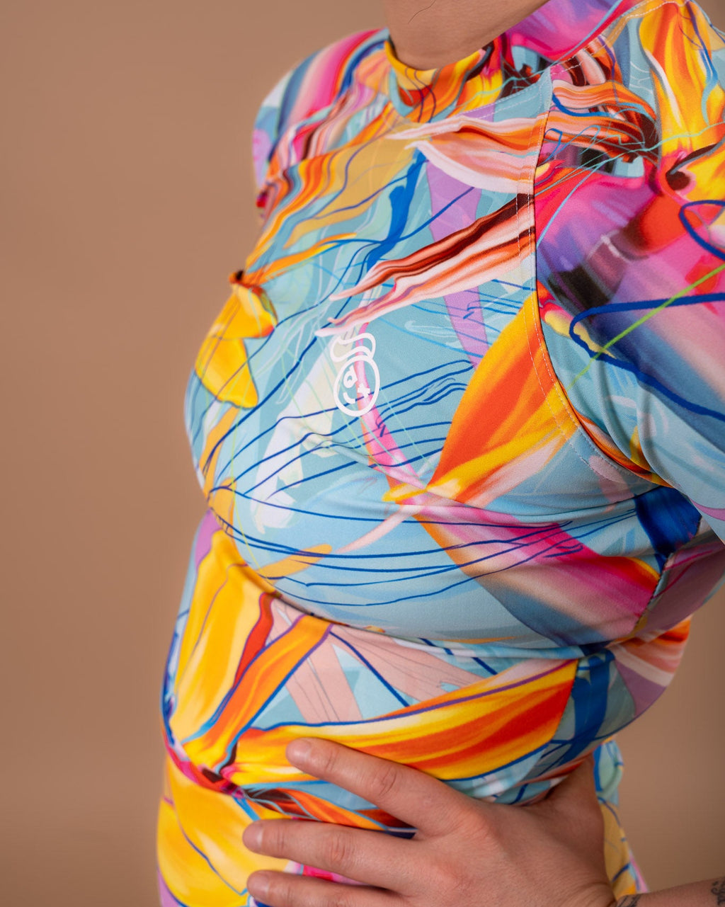 Tropical Flora- Turquoise Rashie