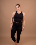 Essential Black Compression Crop Top