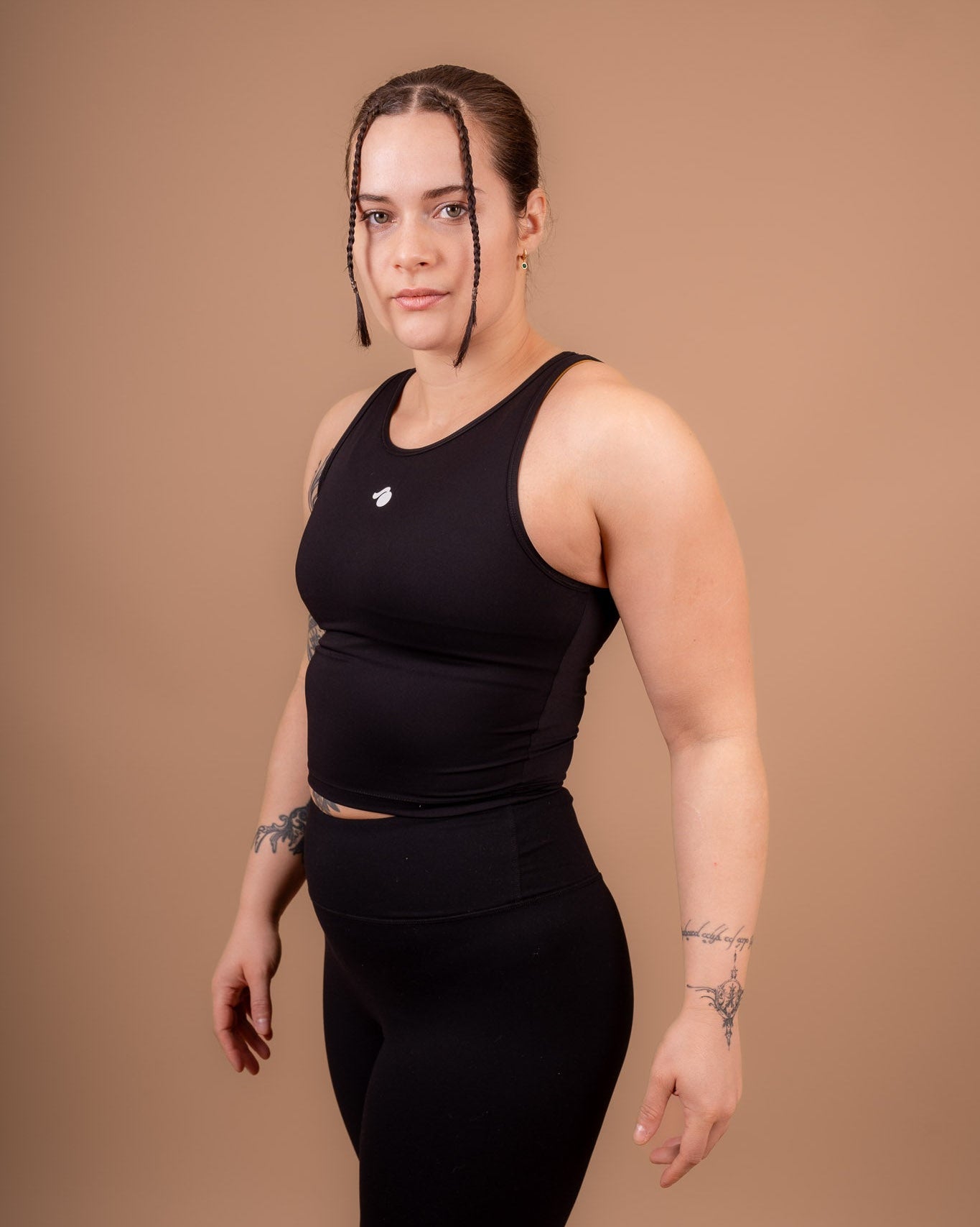 Essential Black Compression Crop Top