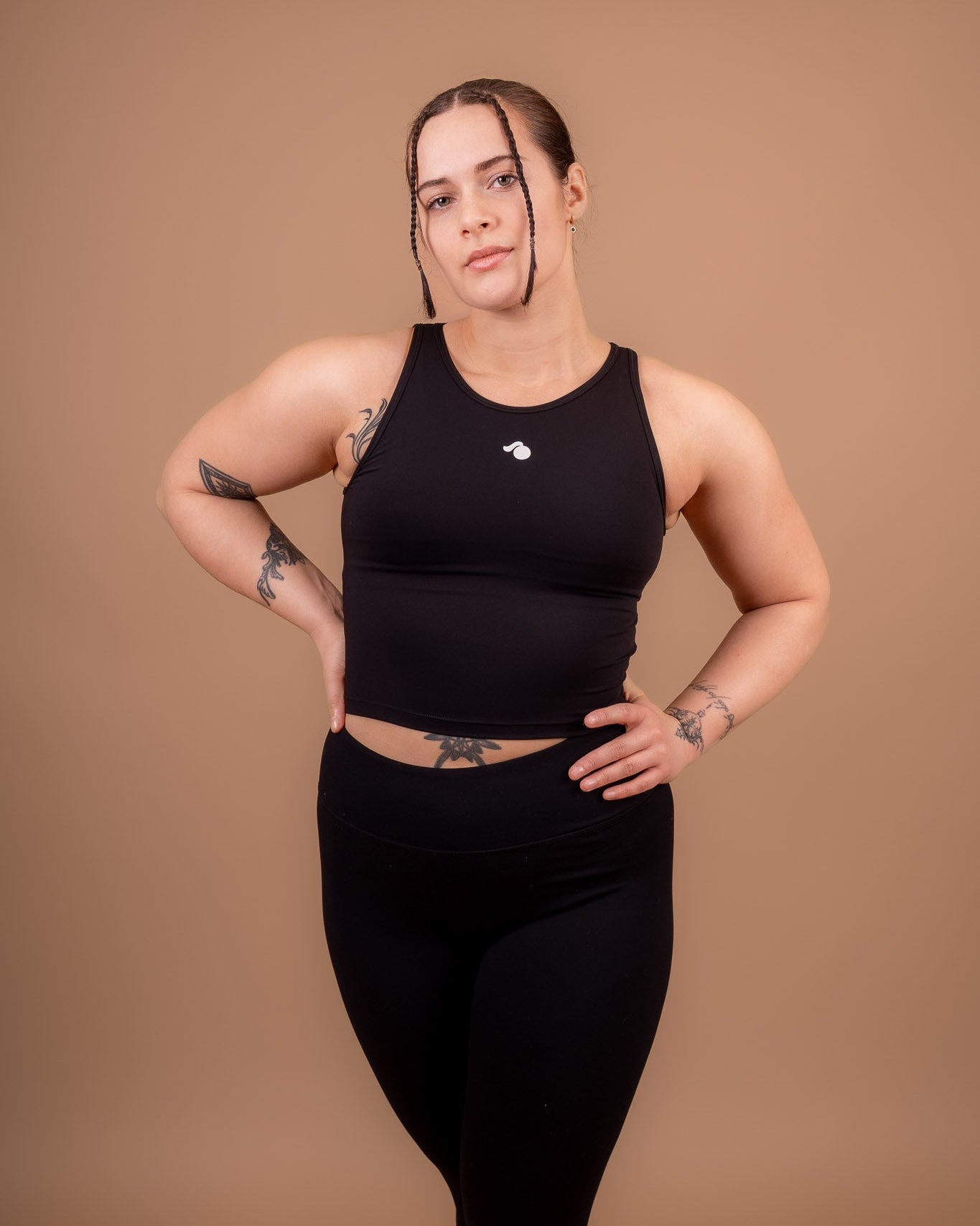 Essential Black Compression Crop Top