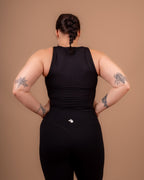 Essential Black Compression Crop Top