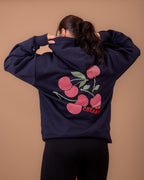 Gingham Cherries Navy Hoodie