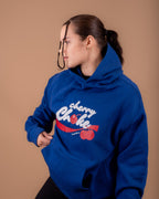 Cherry Choke 90's Blue Hoodie