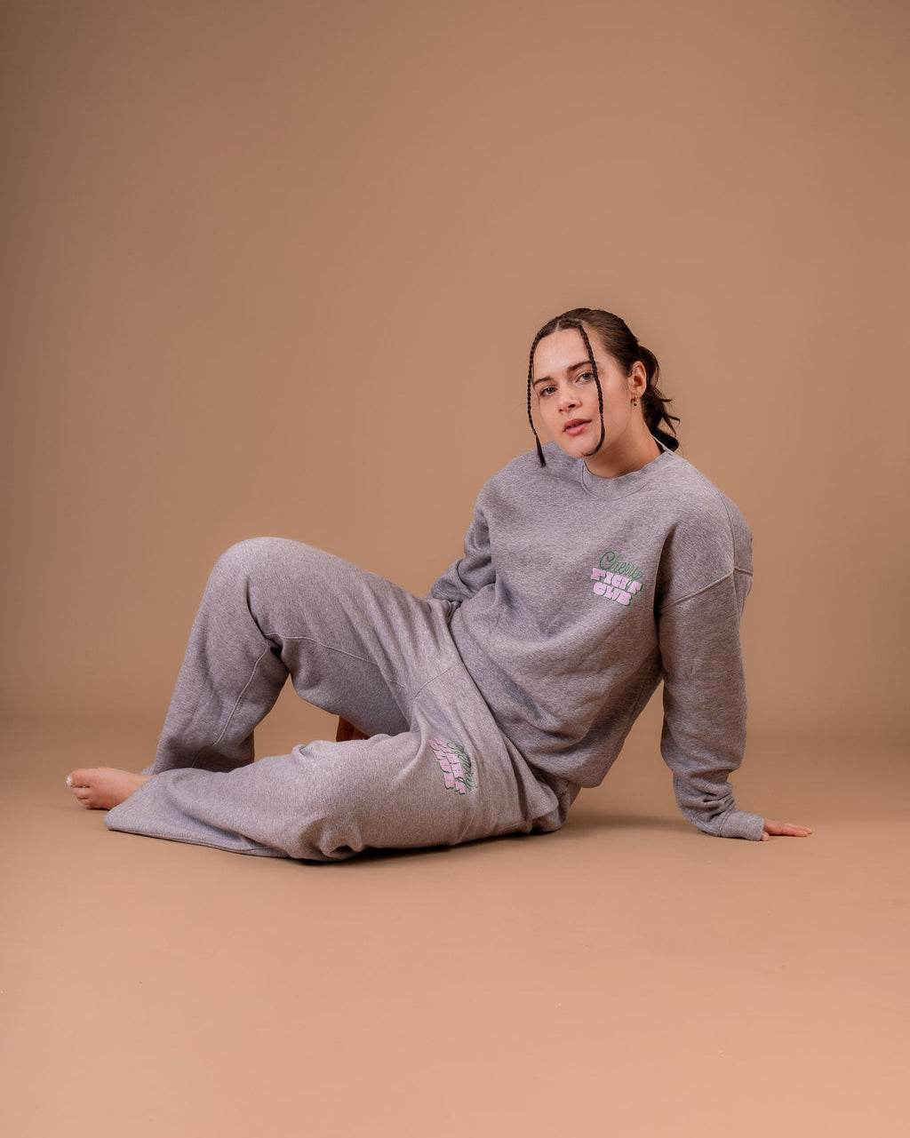 Cherry Fight Club Wide Leg Joggers