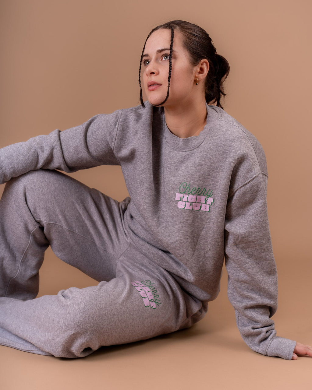 Cherry Fight Club Wide Leg Joggers