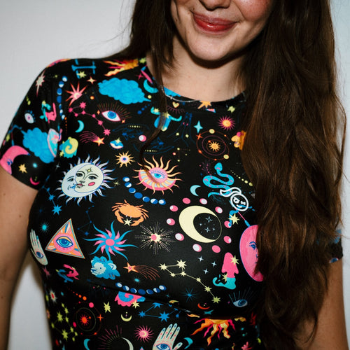 Dusk Cosmic Dream Micro Collar Short Sleeve Rash Guard