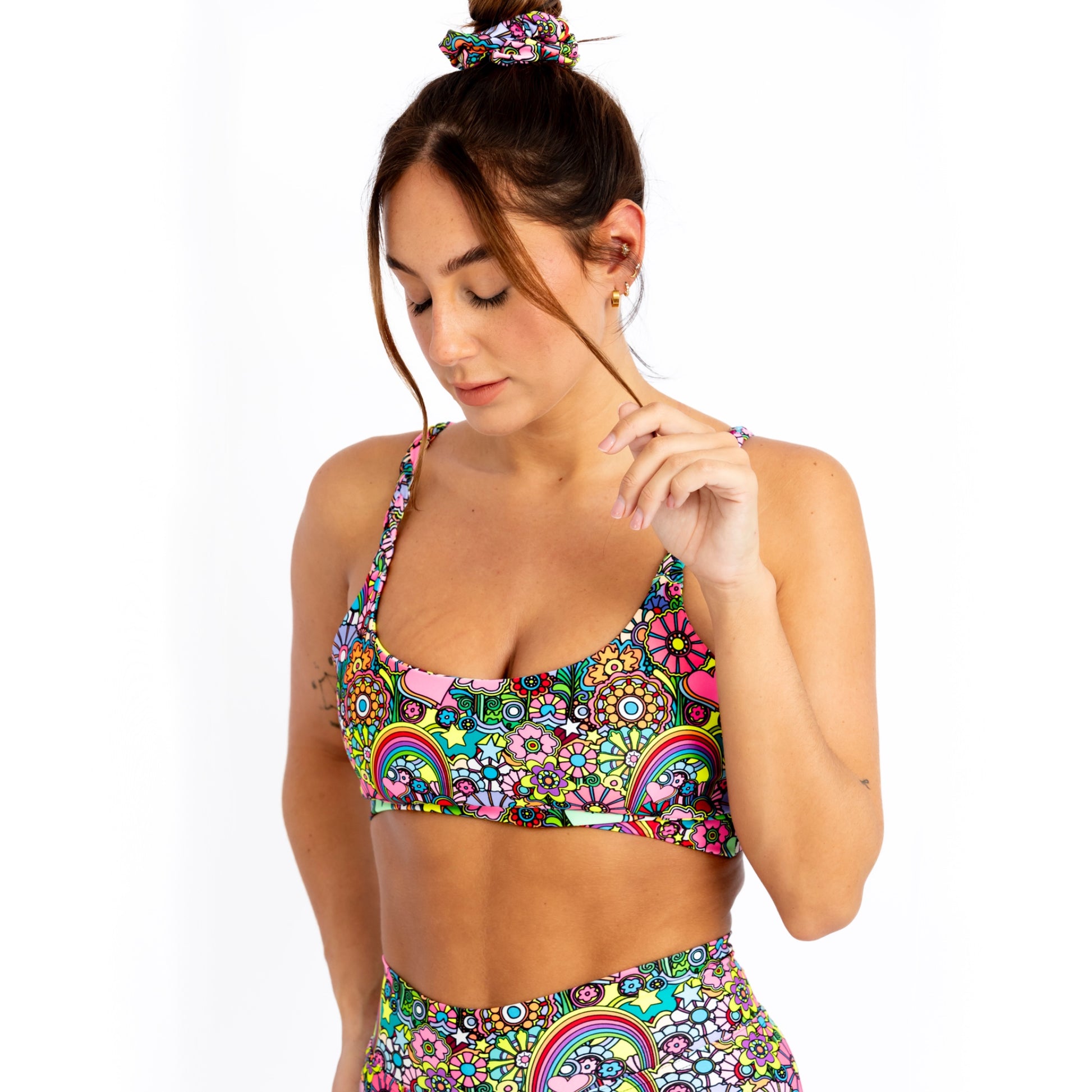 Blooming Bright Braided Sports Bra