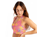 Ditsy Daisy V-Neck Halter Top