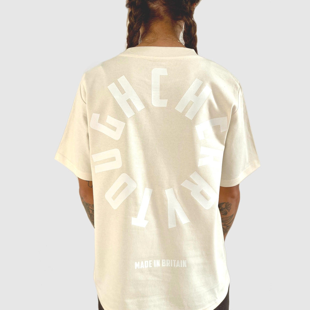 Unisex Circular Logo Oversized T-shirt - Tough Cherry